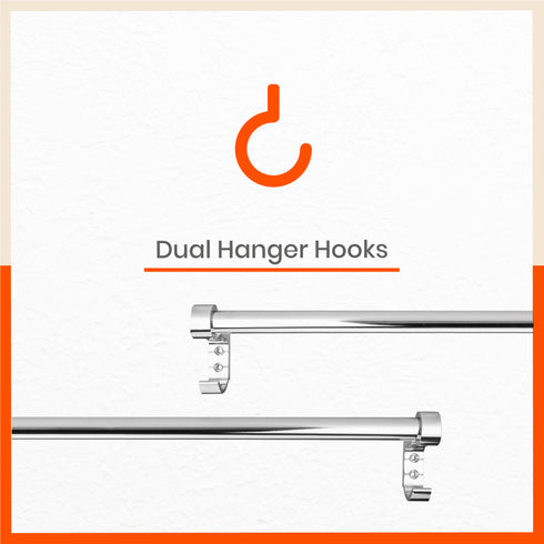 Lyra Aluminium Towel Rod / Rack / Hanger for Home (Large - 24 Inches)